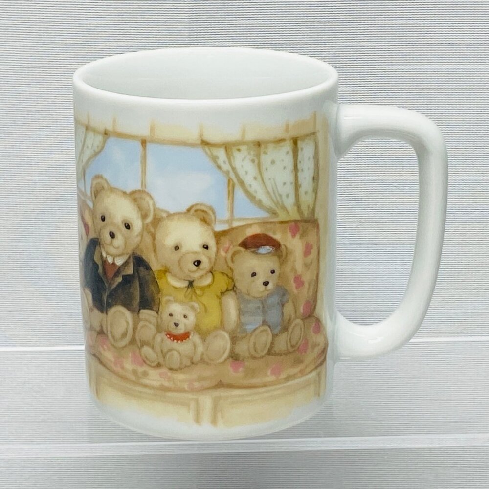Vintage Otagiri Japan Teddy Bear Family Ceramic Coffee Mug 10 oz